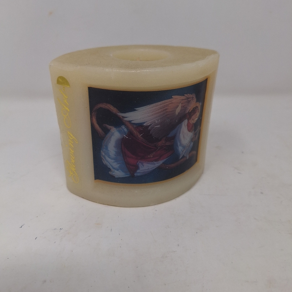 Glowing Art Angel Candle Religious Home Decor Lava Magma Vintage Novelty